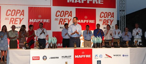 El Príncipe Felipe durante la entrega de premios de la 32 Copa del Rey Mapfre