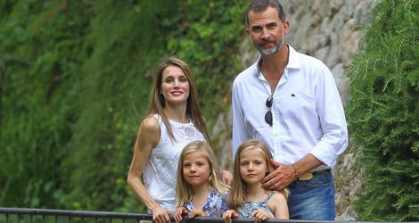 Los Príncipes Felipe y Letizia y las Infantas Leonor y Sofía en la Granja de Esporles de Mallorca