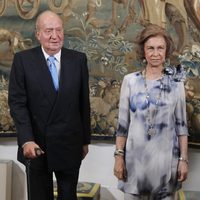 Los Reyes Juan Carlos y Sofía en la cena con las autoridades de Baleares