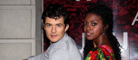 Orlando Bloom y Condola Rashad en la presentación de 'Romeo y Julieta'