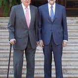 El Rey Juan Carlos y Mariano Rajoy tras su despacho en Marivent