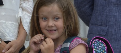 Isabel de Dinamarca en su primer día de colegio