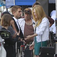 Robert Pattinson y Julianne Moore en el rodaje de 'Maps to the Stars'