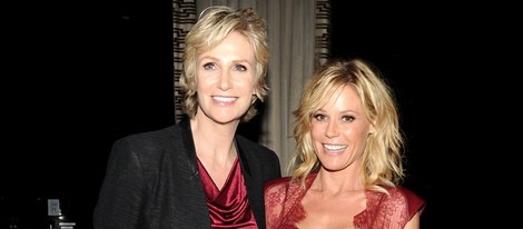 Jane Lynch y Julie Bowen en la fiesta de la Academia de Televisión 2013