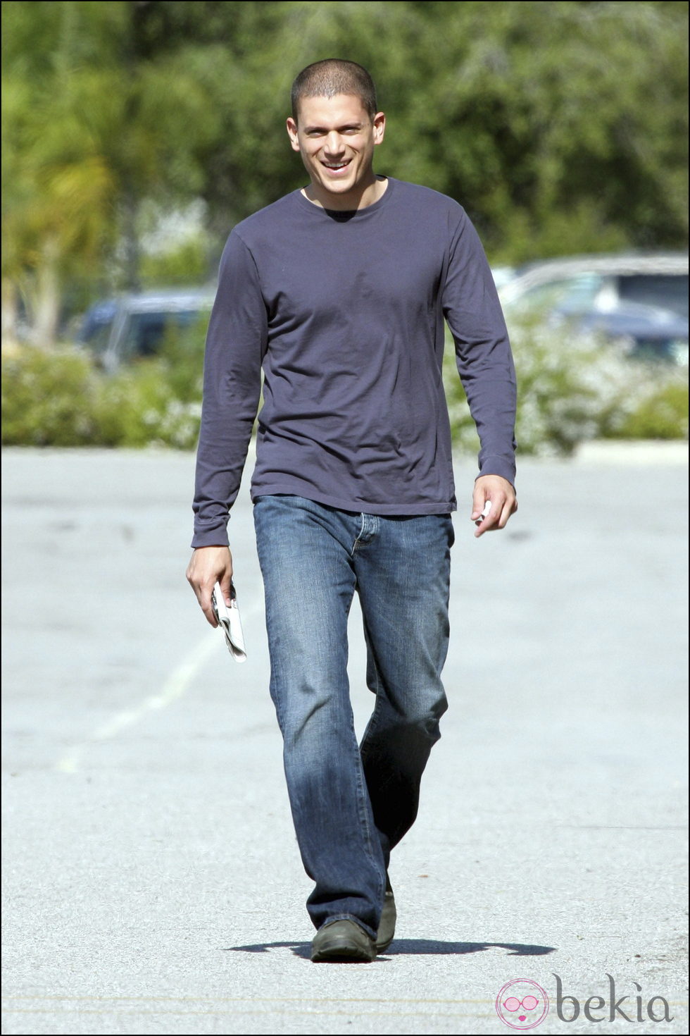 Wentworth Miller en el rodaje de 'Prison Break' en Los Ángeles