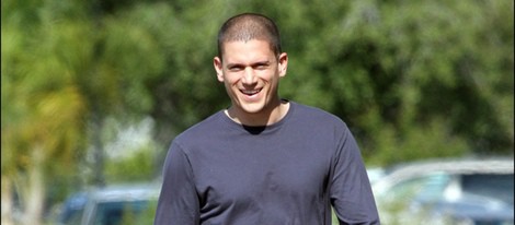 Wentworth Miller en el rodaje de 'Prison Break' en Los Ángeles