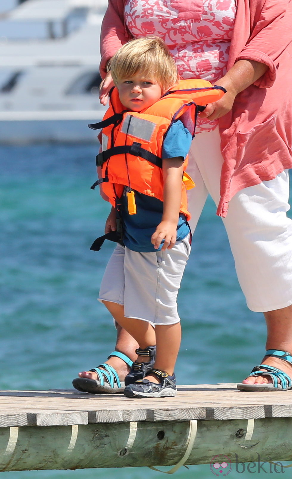 Zachary, hijo de Elton John y David Furnish, en Saint-Tropez