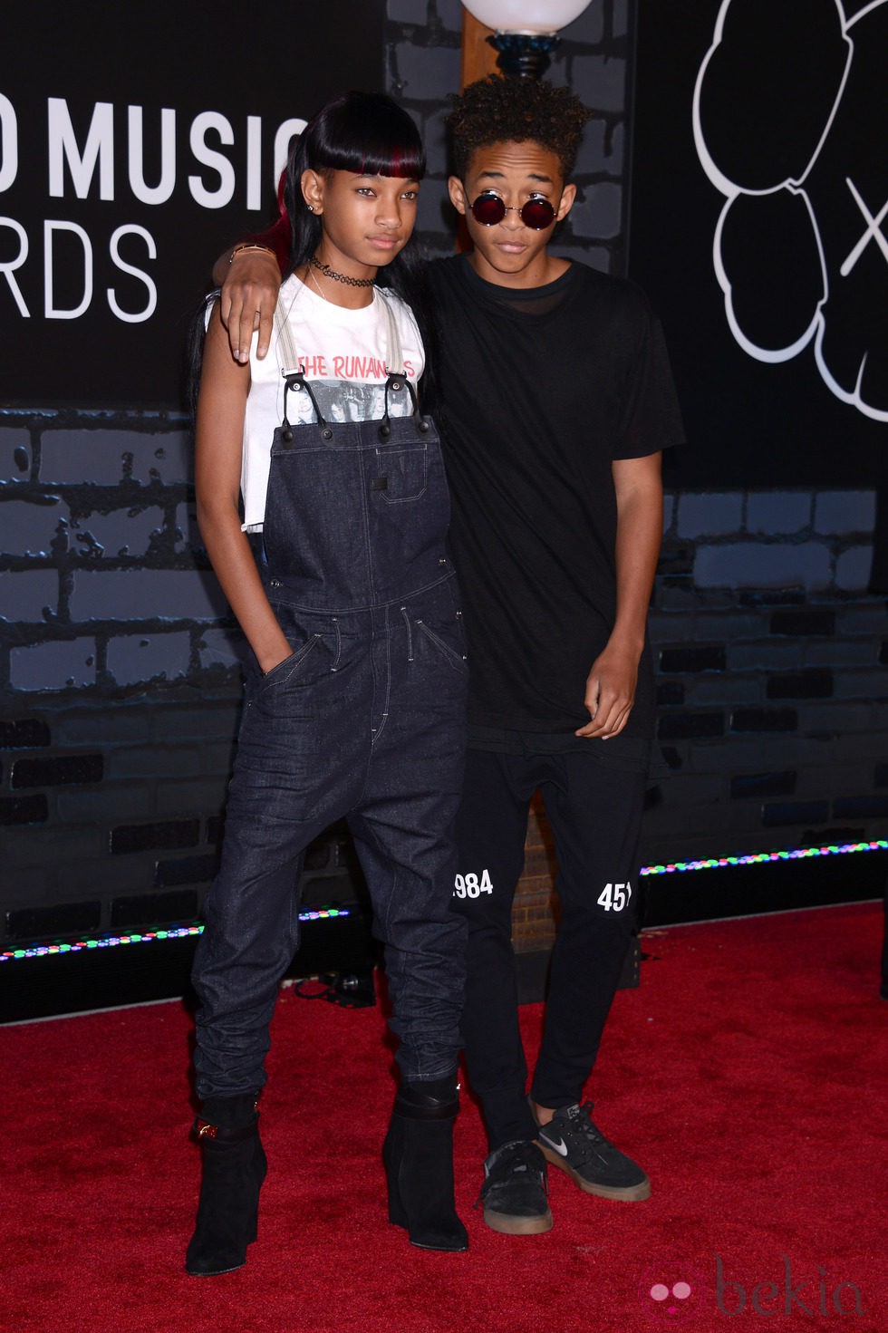 Willow y Jaden Smith en la alfombra roja de los MTV VMA 2013