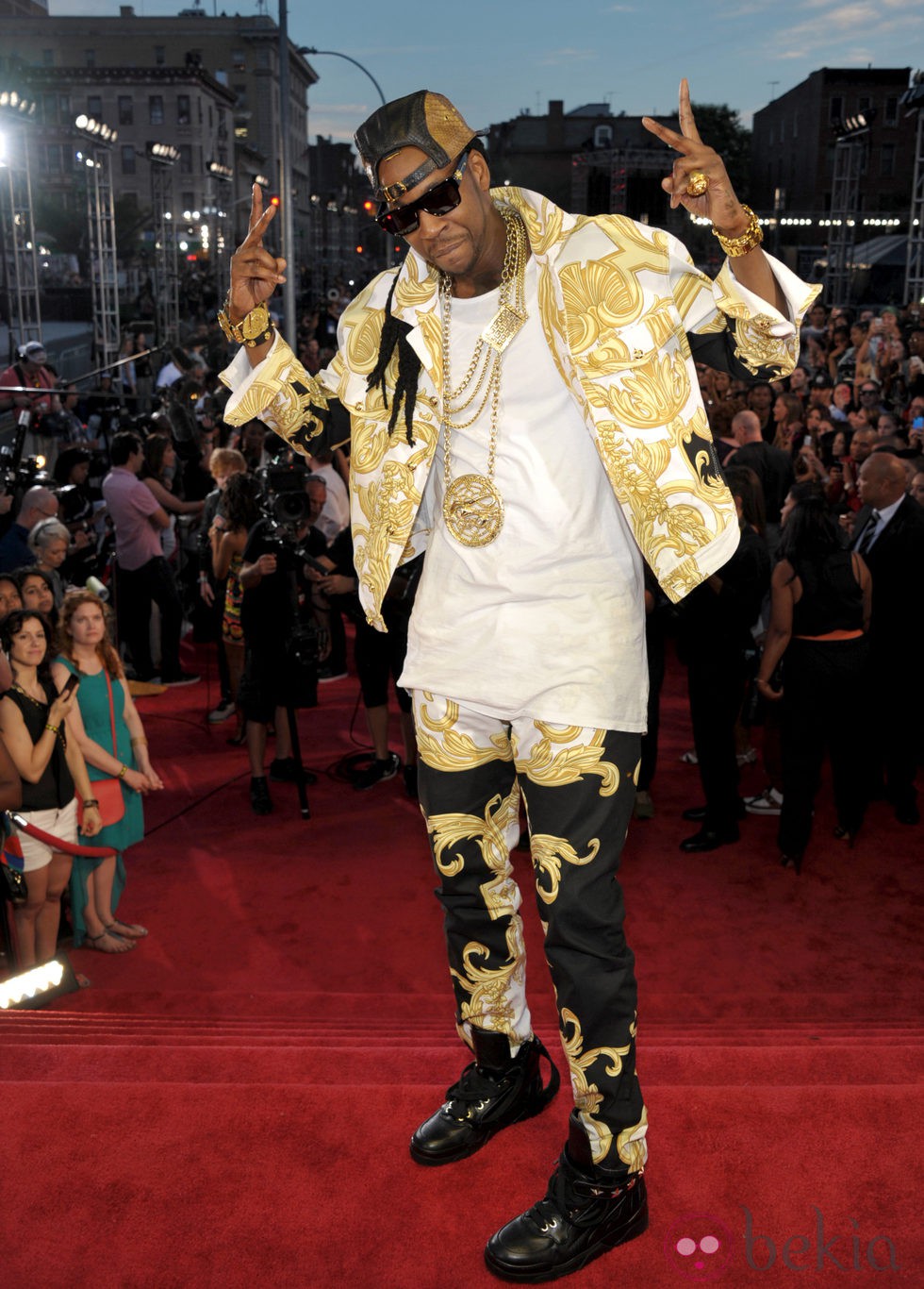 2 Chainz en la alfombra roja de los MTV VMA 2013