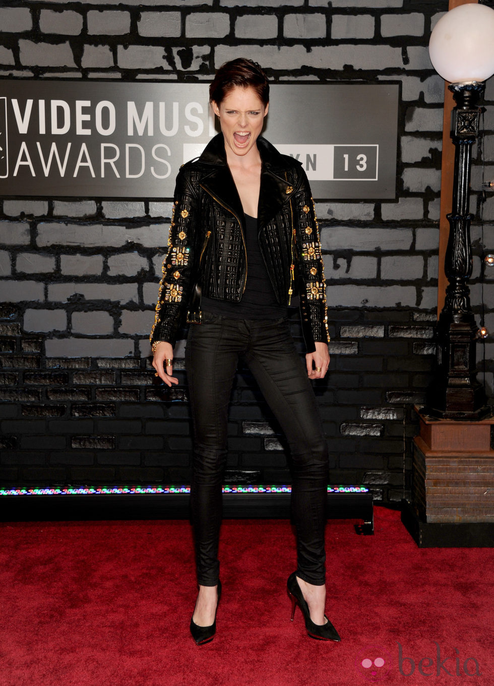 Coco Rocha en la alfombra roja de los MTV VMA 2013