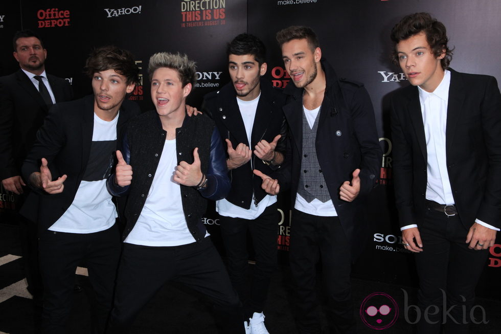 Los One Direction en el estreno de '1D: This is Us' en Nueva York