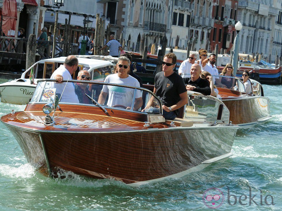 George Clooney a su llegada a la Mostra de Venecia 2013