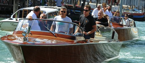 George Clooney a su llegada a la Mostra de Venecia 2013