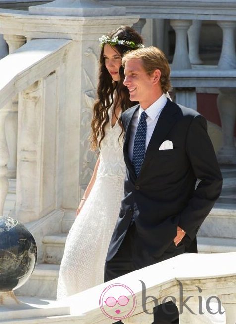 Andrea Casiraghi y Tatiana Santo Domingo tras su boda