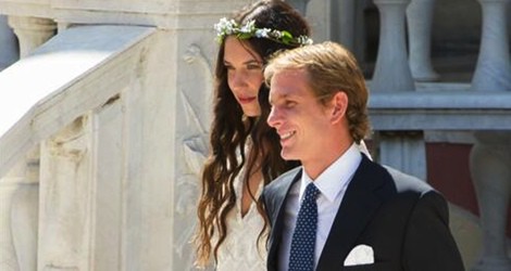 Andrea Casiraghi y Tatiana Santo Domingo tras su boda