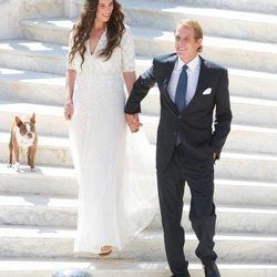 Foto oficial de la boda de Andrea Casiraghi y Tatiana Santo Domingo