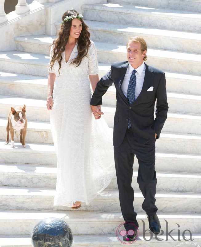 Foto oficial de la boda de Andrea Casiraghi y Tatiana Santo Domingo