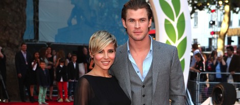 Elsa Pataky y Chris Hemsworth en el estreno de 'Rush'