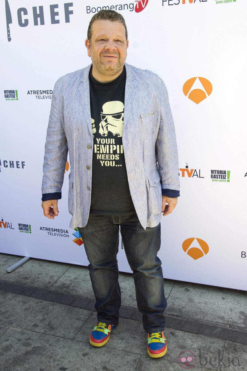 Alberto Chicote en la presentación de 'Top Chef' en el FesTVal de Vitoria 2013