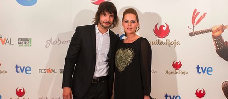 David Janer y Miryam Gallego en el estreno de los nuevos capítulos de 'Águila Roja' en el FesTVal de Vitoria 2013