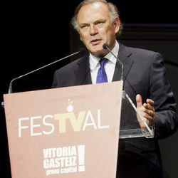 Pedro Piqueras en la clausura del FesTVal de Vitoria 2013