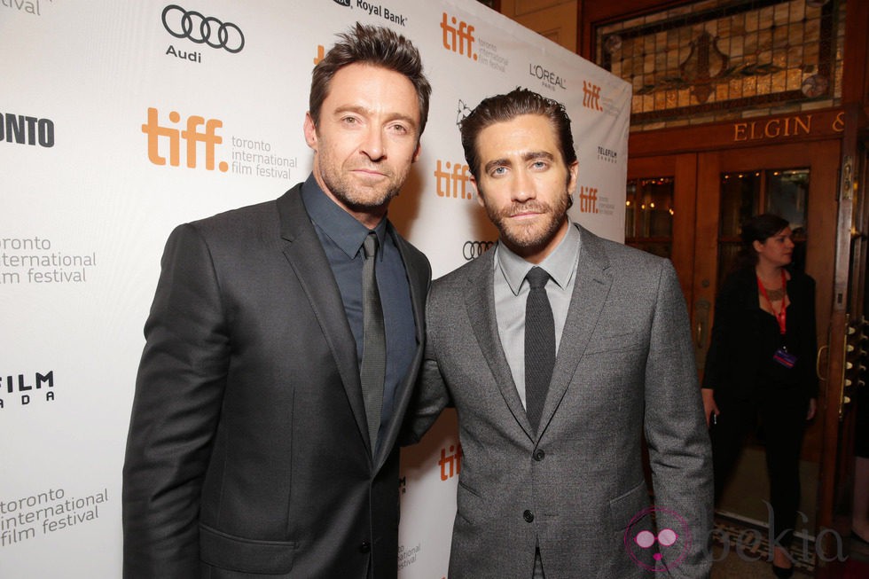 Hugh Jackman y Jake Gyllenhaal en el estreno de 'Prisioneros' en el Festival Internacional de Cine de Toronto 2013