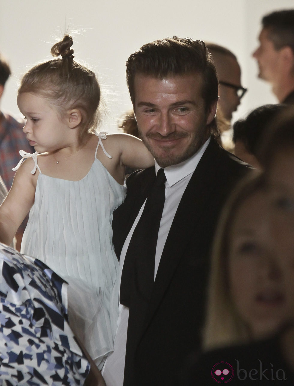 David Beckham con Harper Seven en la Semana de la Moda Nueva York primavera/verano 2014