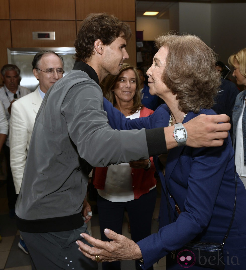 La Reina Sofía felicita a Rafa Nadal tras ganar el US Open 2013