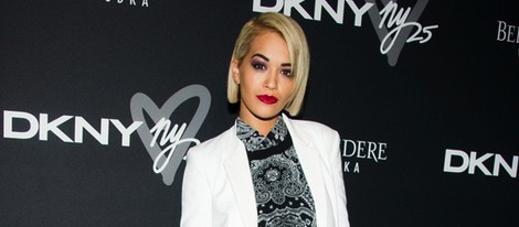 Rita Ora en la fiesta del 25 aniversario de DKNY en Nueva York