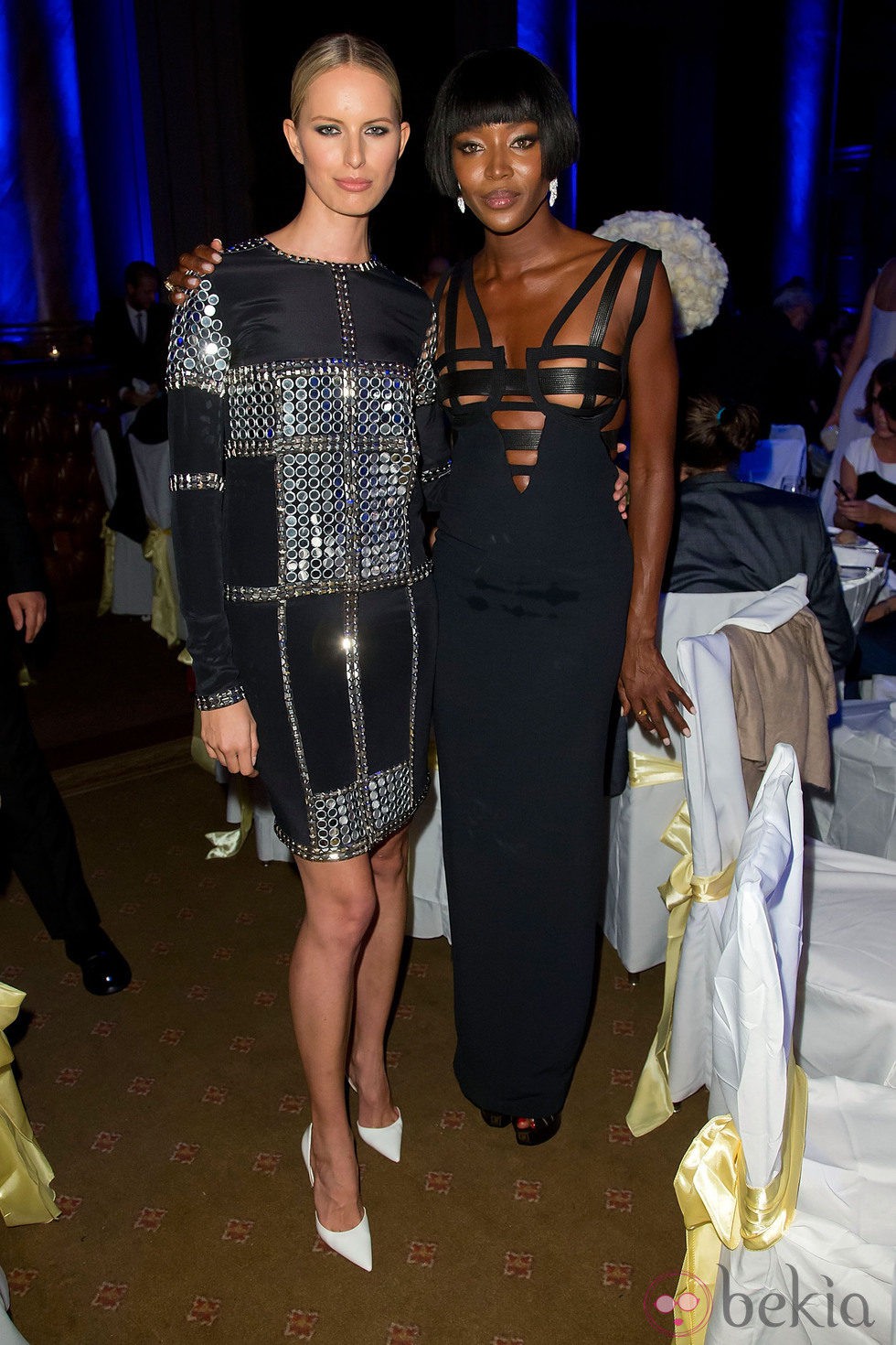 Karolina Kurkova y Naomi Campbell en una cena benéfica de la Fundación Novak Djokovic