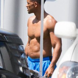 Will Smith en el set de rodaje de la comedia 'Focus'