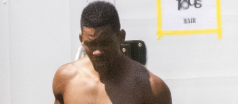 Will Smith luciendo pectorales en el set de rodaje de la comedia 'Focus'