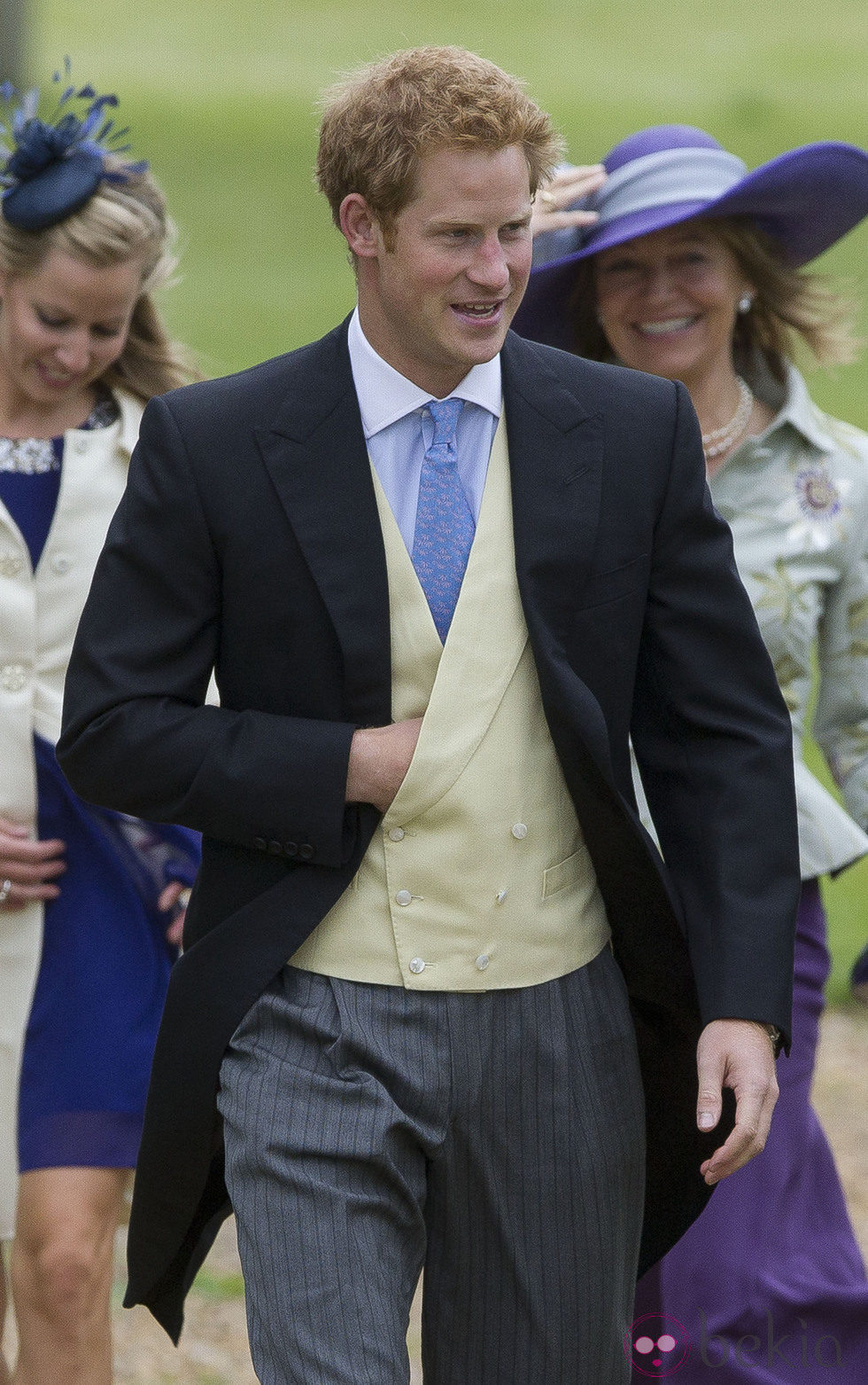 El príncipe Harry en la boda de James Meade y Lady Laura Marsham