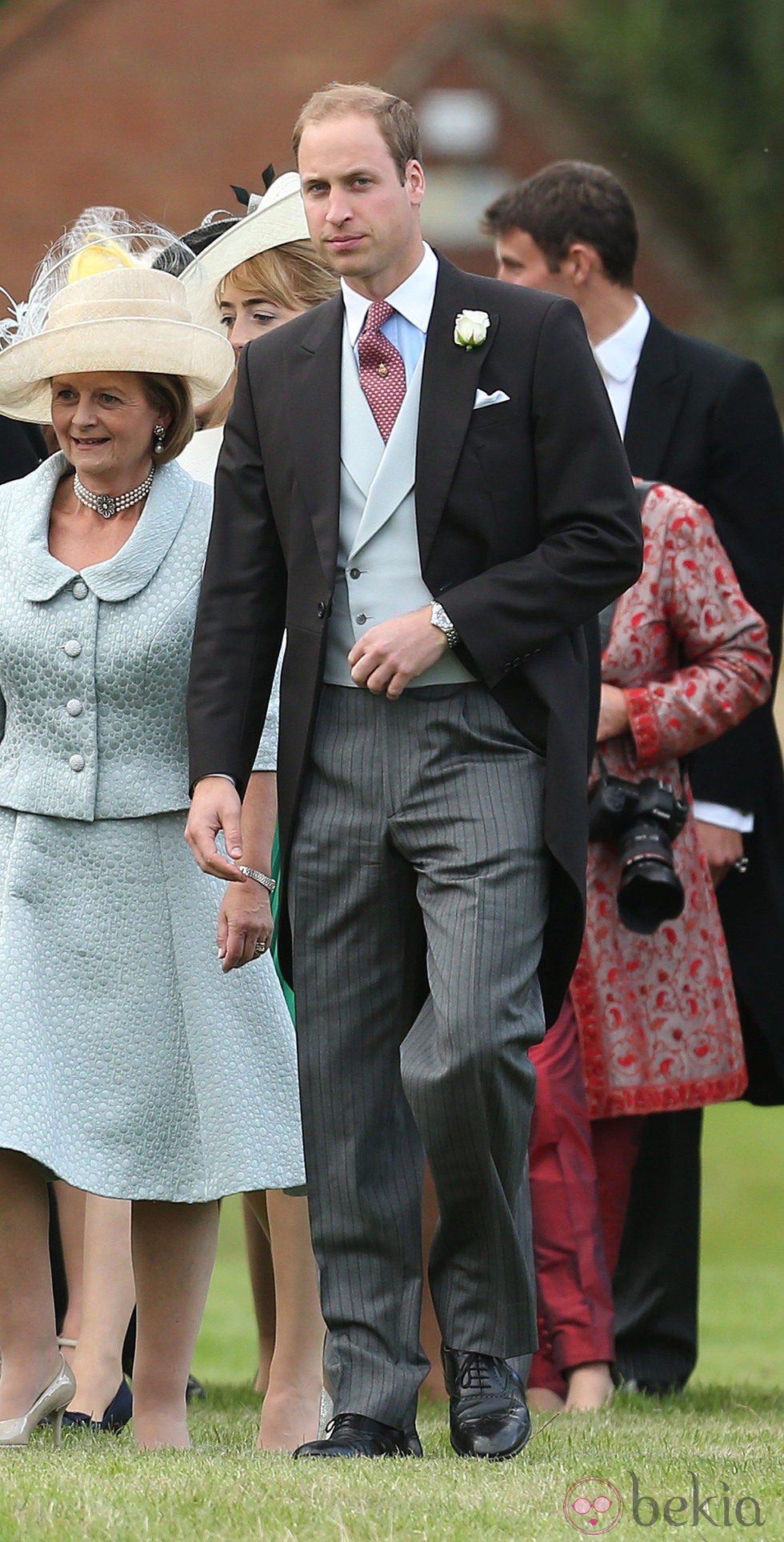 El príncipe Guillermo en la boda de James Meade y Lady Laura Marsham