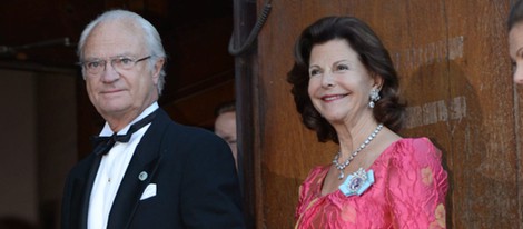 El Rey Carlos XVI Gustavo y la Reina Silvia de Suecia celebrando el Jubileo