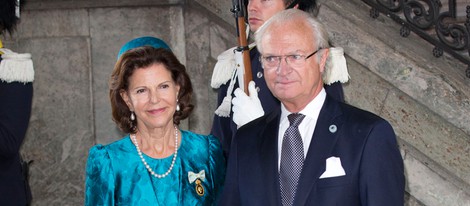 El Rey Carlos Gustavo y la Reina Silvia de Suecia en la misa de Acción de Gracias del Jubileo