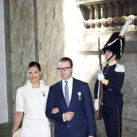 Victoria y Daniel de Suecia en la misa de Acción de Gracias del Jubileo