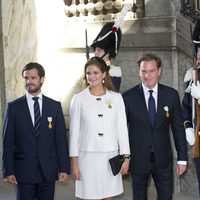 Carlos Felipe, Magdalena de Suecia y Chris O'Neill en la misa de Acción de Gracias del Jubileo