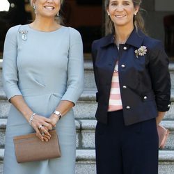 Máxima de Holanda y la Infanta Elena en el Palacio de la Zarzuela