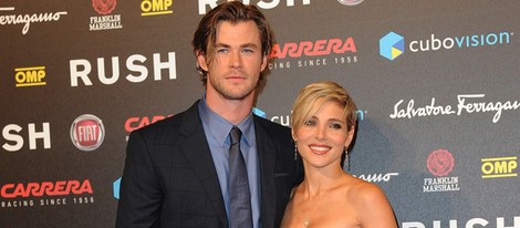 Chris Hemsworth y Elsa Pataky en el estreno de 'Rush' en Roma