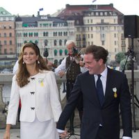 Magdalena de Suecia y Chris O'Neill en el Jubileo del Rey Carlos Gustavo de Suecia