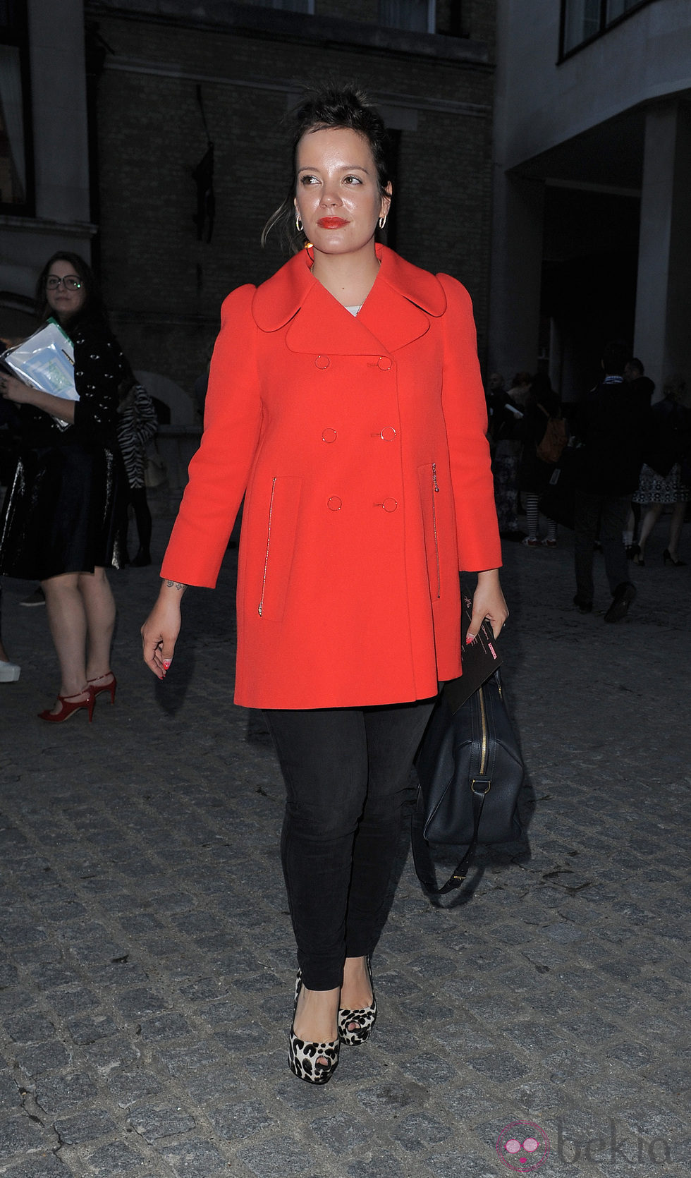 Lily Allen en el desfile primavera/verano 2014 de Giles en London Fashion Week