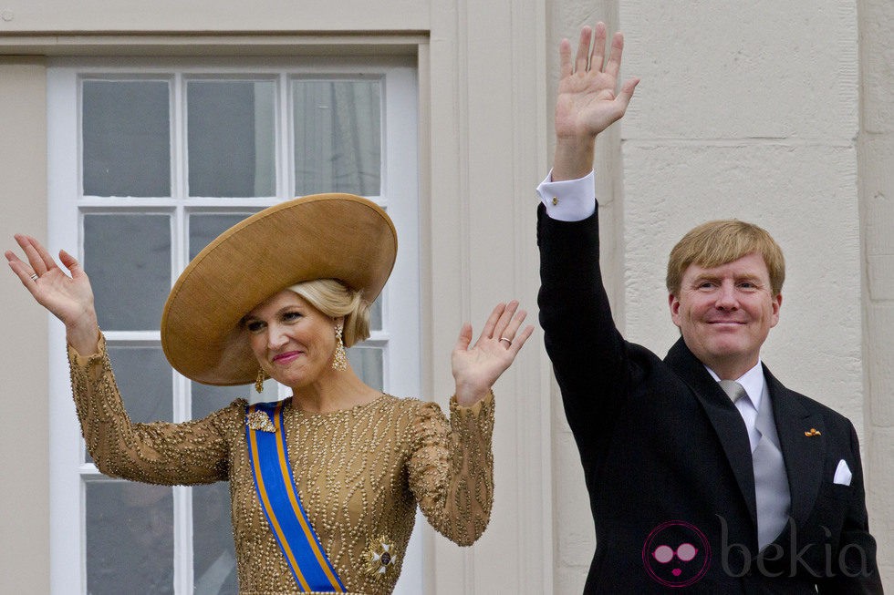 Guillermo Alejandro y Máxima de Holanda en su primera apertura del Parlamento como Reyes