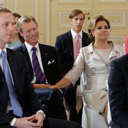 Los Grandes Duques de Luxemburgo en la boda civil de Félix de Luxemburgo y Claire Lademacher