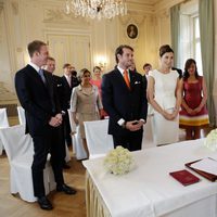 Félix de Luxemburgo y Claire Lademacher en un momento de su boda civil