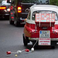 Coche nupcial de la boda civil entre  Félix de Luxemburgo y Claire Lademacher