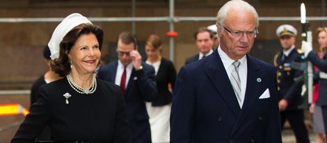 Carlos Gustavo y Silvia de Suecia en la apertura del Parlamento