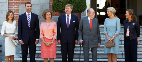 La Familia Real Española con los Reyes de Holanda en Zarzuela