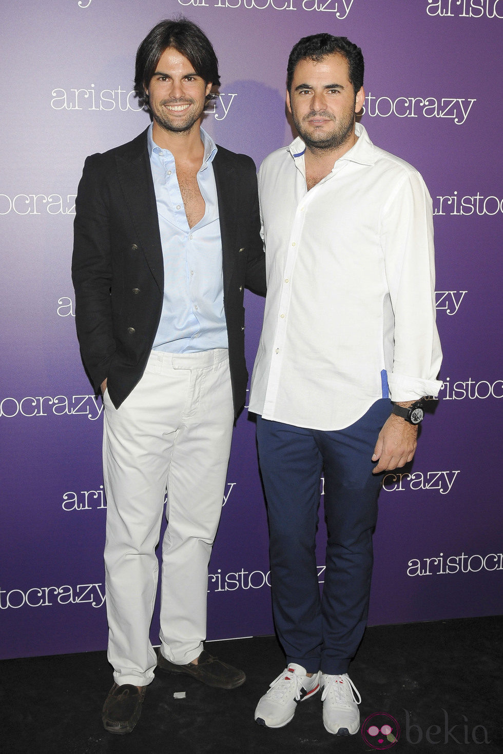 Curi Gallardo y Emiliano Suárez en una fiesta organizada por Aristocrazy en Madrid