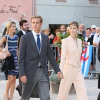 Pierre Casiraghi y Beatrice Borromeo en la boda de Félix de Luxemburgo y Claire Lademacher